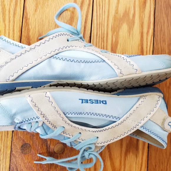 Diesel Kikoru Trainers Suede satin lace up Shoes - Picture 6 of 8